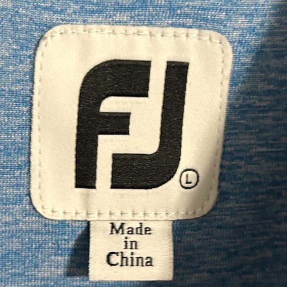 FootJoy Heathered Blue 1/4 Quarter Zip Golf Pullover Women's Size L - Picture 11 of 12